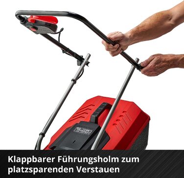 Акумуляторний газонокосарка Einhell City GE-cm 18/30 Li Kit Power X-Change (18 В, ширина косіння 30 см, до 150 м², Brushless, кошик 25 л, висота косіння 30-70 мм, з акумулятором 3.0 Ah + зарядним пристроєм)