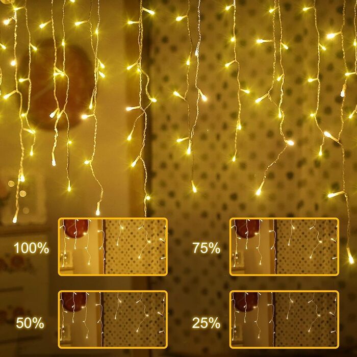 LED гірлянда 352 світлодіоди, 10 м, 11 режимів, IP44, мідний дріт, для дому, саду, вечірки, весілля, Різдва, кімнати, патіо, штори, з пультом, таймер