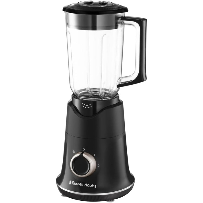 Стаціонарний блендер Russell Hobbs Smoothie Maker 27121-56, скляна чаша 1.5л, 850 Вт, 2 швидкості та імпульсний режим, Matte Charcoal