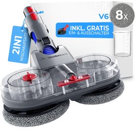 Насадка для вологого прибирання Dyson (V6) - електричний віник-пилосос, моп з резервуаром для води, 8 змінних мопів