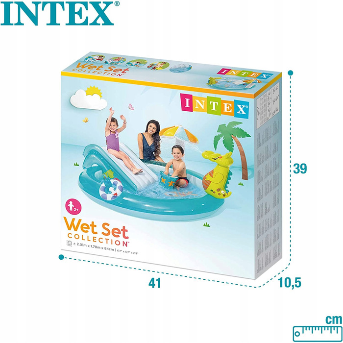 Поматеріальний водний ігровий центр Intex СЛОН (Смок) з фонтаном, 201x170x84 см