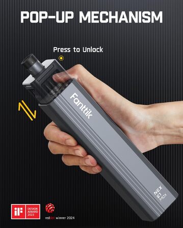 Набір викруток Fanttik E1 Max Mini 50-в-1 з магнітним прецизійним наконечником, 2 режими крутного моменту, для ремонту iPhone, ноутбуків, окулярів, годинників (сірий)