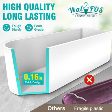 Контейнер для морозива Walfos® 1.5л, 2 шт., багаторазовий, з силіконовою кришкою, для домашнього морозива та йогурту, штабельовані