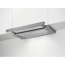 Витяжка для кухні AEG DPE5660B плоска, чорна, відведення або рециркуляція, продуктивність 600 м³/год, LED-підсвітка, клас енергоефективності A