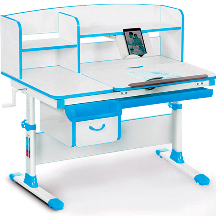 Дитячий стіл Evo-kids (стіл+ящик+полиця) Evo-50 BL (Blue)