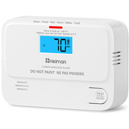 Детектор чадного газу (CO) Heiman з цифровим LCD-дисплеєм, 1 шт.