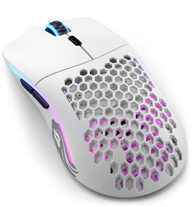Бездротова ігрова миша GLORIOUS Model O Wireless, BAMF-сенсор, 69г, 2.4GHz, PTFE-ніжки, біла матова