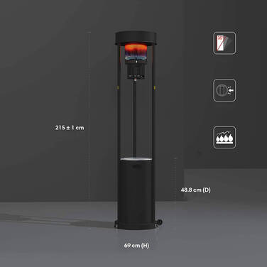 Газовий обігрівач-парасолька для тераси Terra Hiker, інфрачервоний промінник
