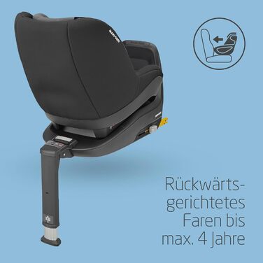 Дитяче автокрісло Maxi-Cosi Pearl Smart i-Size, для дітей 6 міс-4 роки, 9-18 кг, 67-105 см, встановлення вперед/назад, чорний