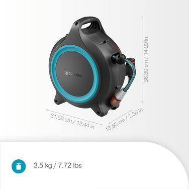 Gardena Mobile Schlauchbox MoveMatic: Автоматична мобільна система для зберігання садового шланга 18690-20