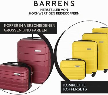 Валіза для ручної поклажі BARRENS 55x40x20 см, жорстка ручна валіза Cabin Size з 4 колесами, кодовим замком та телескопічною ручкою, легка (Зелена)