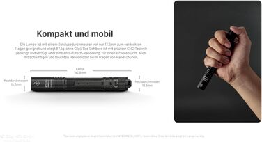 Ліхтарик Nitecore MT2A PRO 1000 люмен, акумуляторний, тактичний, USB-зарядка, чорний