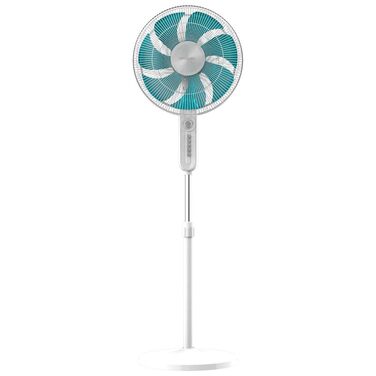 Вентилятор підлоговий Cecotec EnergySilence 610 Max Flow 70 Вт, 40 см, 4 швидкості, таймер 2 год, поворот 90°, регульований кут нахилу, білий/синій