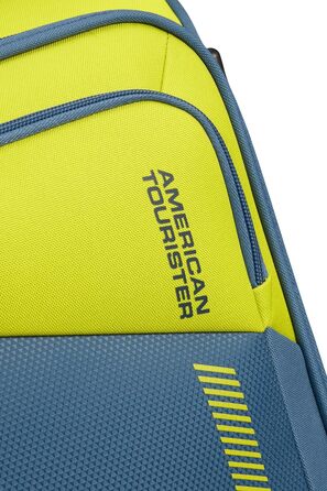 Валіза American Tourister Daring Dash Spinner S, розширювана, 55 см, 39/46 л, зелено-синя, ручна поклажа