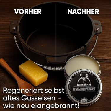 Набір чавунного посуду GUSSKÖNIG Dutch Oven (11 предметів) — передзагартований чавунний казан, сковорода, гриль-казан, підставка, шкіряні рукавички та аксесуари, Small Set, чорний