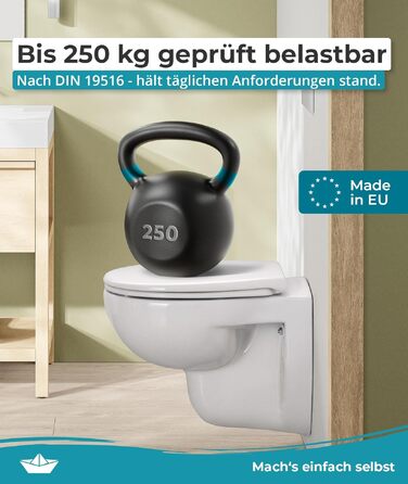 Сидіння для унітаза Calmwaters з мікроліфтом (гігієнічний Duroplast), овальна кришка для унітаза білого кольору, витримує до 250 кг, легкий монтаж, Made in EU