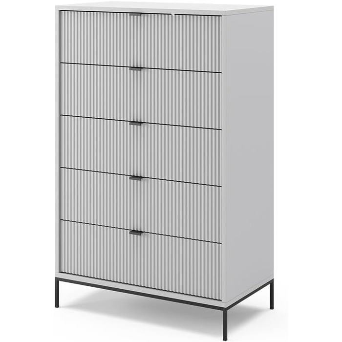 Комод Vicco Eliza сірий 76x120 см, 5 шухляд, ДСП