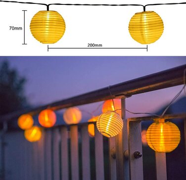 Сонячна гірлянда Lezonic з ліхтариками, 8 м, 30 LED, водонепроникна, 8 режимів, для вулиці, саду, балкона, весілля, Різдва, декор, тепле біле світло