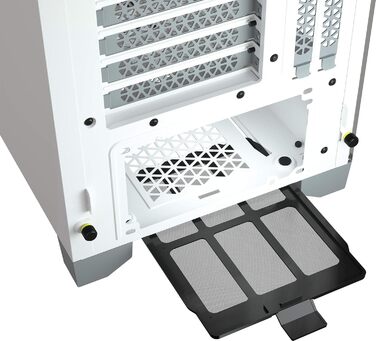 Корпус для ПК CORSAIR iCUE 4000X RGB, середній ATX, білий, із загартованим склом, 3 вентилятори SP120 RGB ELITE, контролер iCUE Lighting Node CORE, високий повітряний потік