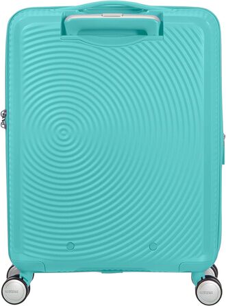Чемодан American Tourister Soundbox Spinner S, розширюваний, 55 см, 35.5/41 л, синій, з TSA-замком, ручна поклажа