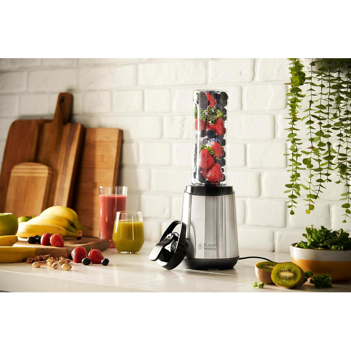 Стаціонарний блендер Russell Hobbs 23472-56 для смузі та коктейлів, 23500 об/хв, чаша 600 мл (BPA-free), нержавіюча сталь