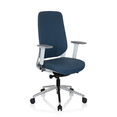 Офісне крісло / поворотне крісло CHIARO T4 WHITE тканина синя hjh OFFICE