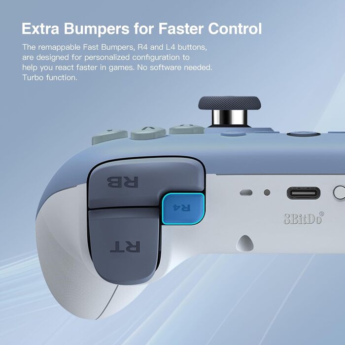 8BitDo Ultimate 2C: Бездротовий контролер для ПК Windows та Android, 1000 Гц, Hall-ефект, Turbofunktion (ДНК)