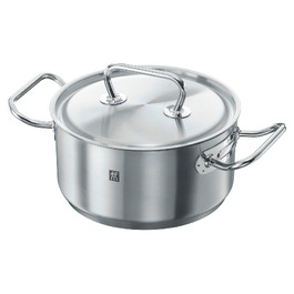 Каструля Zwilling Twin Classic з кришкою, нержавіюча сталь, 20 см, 3.0 л, для індукційних плит, срібляста