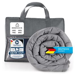 Обважнююча ковдра Blumtal 135x200 см, 6 кг — терапевтична антистрес-ковдра зі скляними кульками та верхнім покриттям зі 100% бавовни