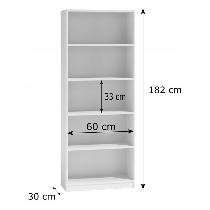 Стелаж TopEshop Office, 60 x 182 x 30 см, білий