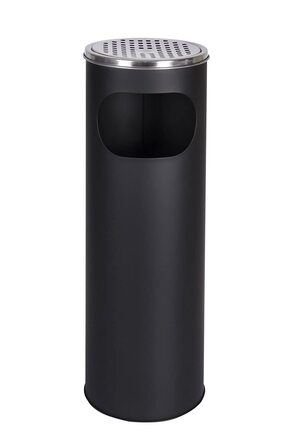 CAMPALO 2-в-1 вулична попільничка та смітник, 58x20 см, чорна