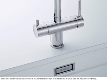 Змішувач кухонний BLANCO Fontas II з фільтром для води, висувний, Silgranit Weiß