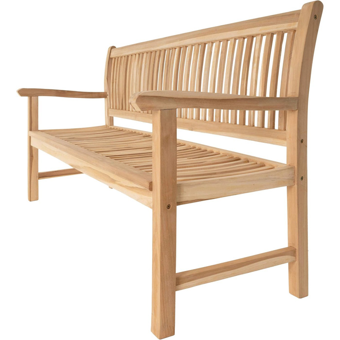 Садова лавка Divero Arezzo на 3 особи з натурального тика, оброблена, колір Teak Natur
