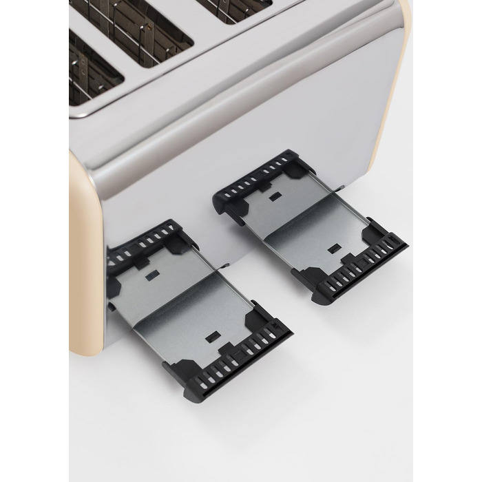 Тостер CREATE TOAST Retro Doble - 6 режимів, піддон для крихт, розморожування, підігрів, 2 широкі слоти, 750W (пісочний)