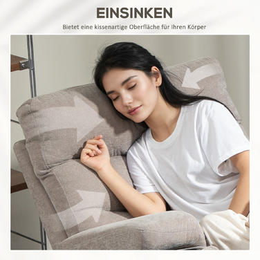 HOMCOM Recliner Електричний телевізор Реклайнер з допоміжним засобом для сидіння та стоянки, вібраційний масаж, функція відкидання, масажне крісло з підніжкою, 2 двигуни, поперекове тепло, таймер, бічна кишеня, тримач для чашки світло-коричневий