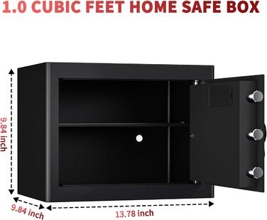 KABISAFE 25L сейф для дому: меблевий сейф з цифровим замком, полиця та сигналізація. Зберігайте цінні речі, гроші та документи безпечно.