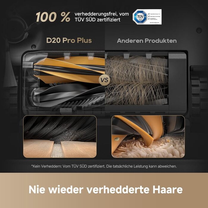 Робот-пилосос Dreame D20 Pro Plus: потужність 13000 Па, DuoBrush для шерсті тварин, очищення кутів, самостійна очистка, уникнення перешкод (LDS-навігація, лазер), суха та волога прибирання, для твердих підлог та килимів, акумулятор 5200 мАг