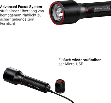 Ліхтарик Ledlenser P6R Core QC, мультиколірний LED (білий, червоний, зелений, синій), акумуляторний, 270 лм, 335 м, для полювання, риболовлі, аутдору