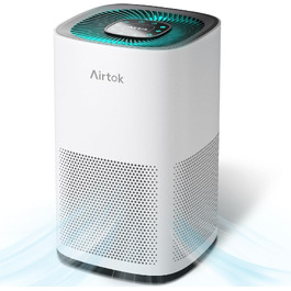 Очищувач повітря AIRTOK AP1001 з HEPA H13 фільтром для приміщень до 92 м², від алергенів, пилу та запахів, з нічником, таймером та захистом від дітей, 24дБ, CADR 230 м³/год