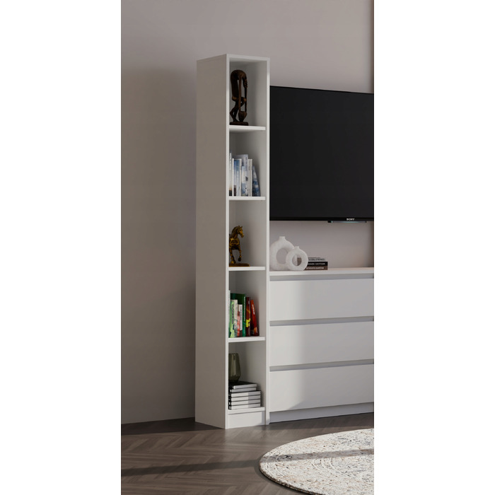 Стелаж TopEshop, 25 x 182 x 30 см, білий