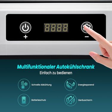 Автомобільний та домашній компресорний холодильник Wannyton 18л, електричний 12/240V, чорний