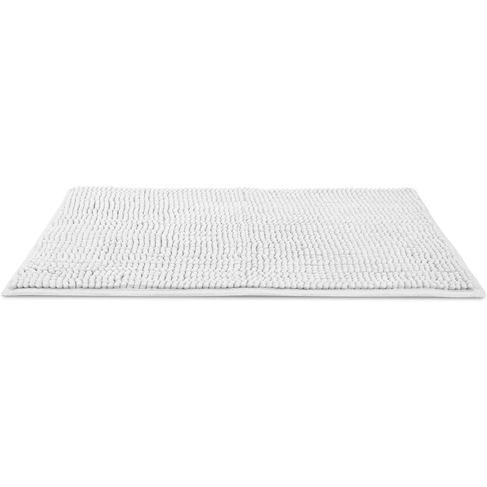 Badematte Beautissu BeauMare 70x120 см, біла, мікрофібра, нековзка, м'яка, для ванної, машинне прання