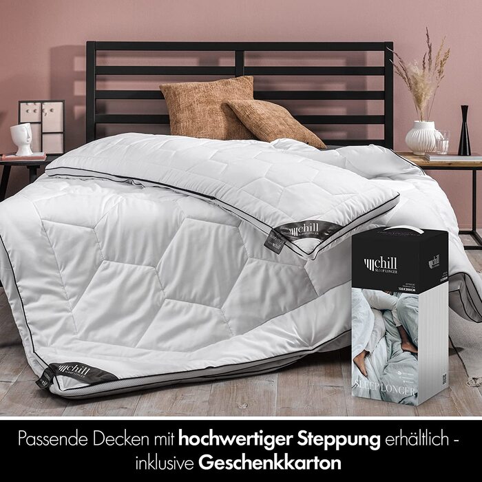 Ортопедична подушка для сну chill SLEEPLONGER 40x145 см – подушка для вагітних і для сну на боці, 100% веганська, дихаюча, знімний чохол, 800 г наповнювача