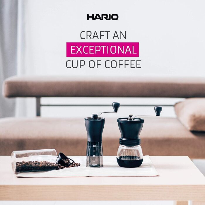 Кавомолка Hario Mini Mühle Slim Plus чорного кольору
