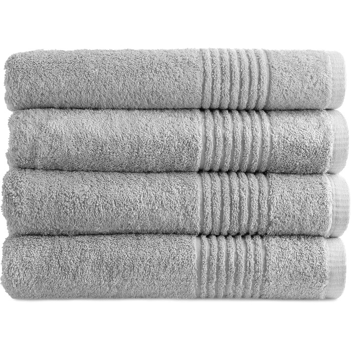 Набір банних рушників PHLOX 70x140 см, 4 шт., 100% бавовна, сертифікат Oeko-Tex, 600 г/м², м'які та вбираючі, преміум-якість, пісочний колір