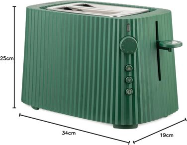 Тостер Alessi MDL08 B/UK Зелений, пластиковий, 2 відділення для тостів
