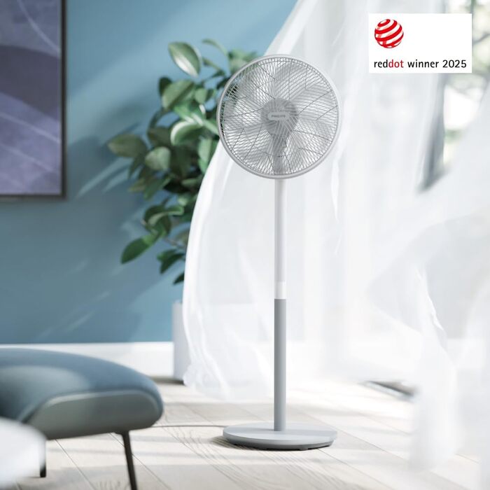 Вентилятор підлоговий Philips Series 5000 CX5535/11 з пультом, таймером, 3 швидкості, 40 Вт, білий