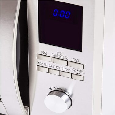 Мікрохвильова піч Sharp R922STWE 3-в-1 з грилем і конвекцією, 32 л, 1000 Вт, інфрачервоний гриль 1100 Вт, конвекція 2500 Вт, 10 авто програм, LED-дисплей, розморожування за вагою, нержавіюча сталь