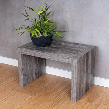 Журнальний стіл levandeo Coco 32x32x50 см, чорний, вінтаж, дерев'яний, shabby chic, для вітальні, без складання