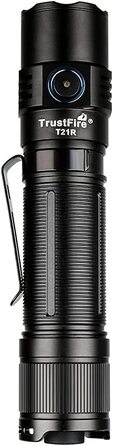 Ліхтарик TrustFire T21R LED 2600 люмен, акумулятор 5000мАг, 5 режимів, IPX8 водонепроникний, тактичний, для кемпінгу, туризму, надзвичайних ситуацій, коричневий